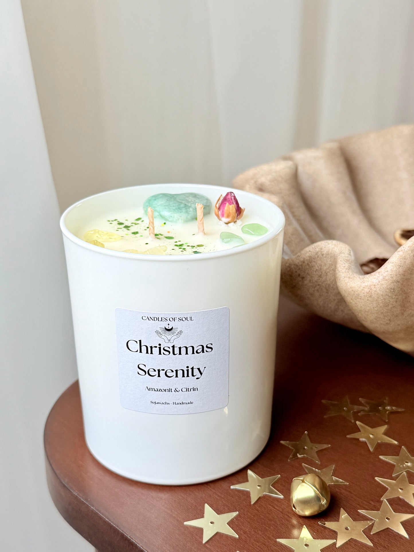 Spirituelle Kerze für Meditation & Achtsamkeit, Geschenkidee Weihnachten