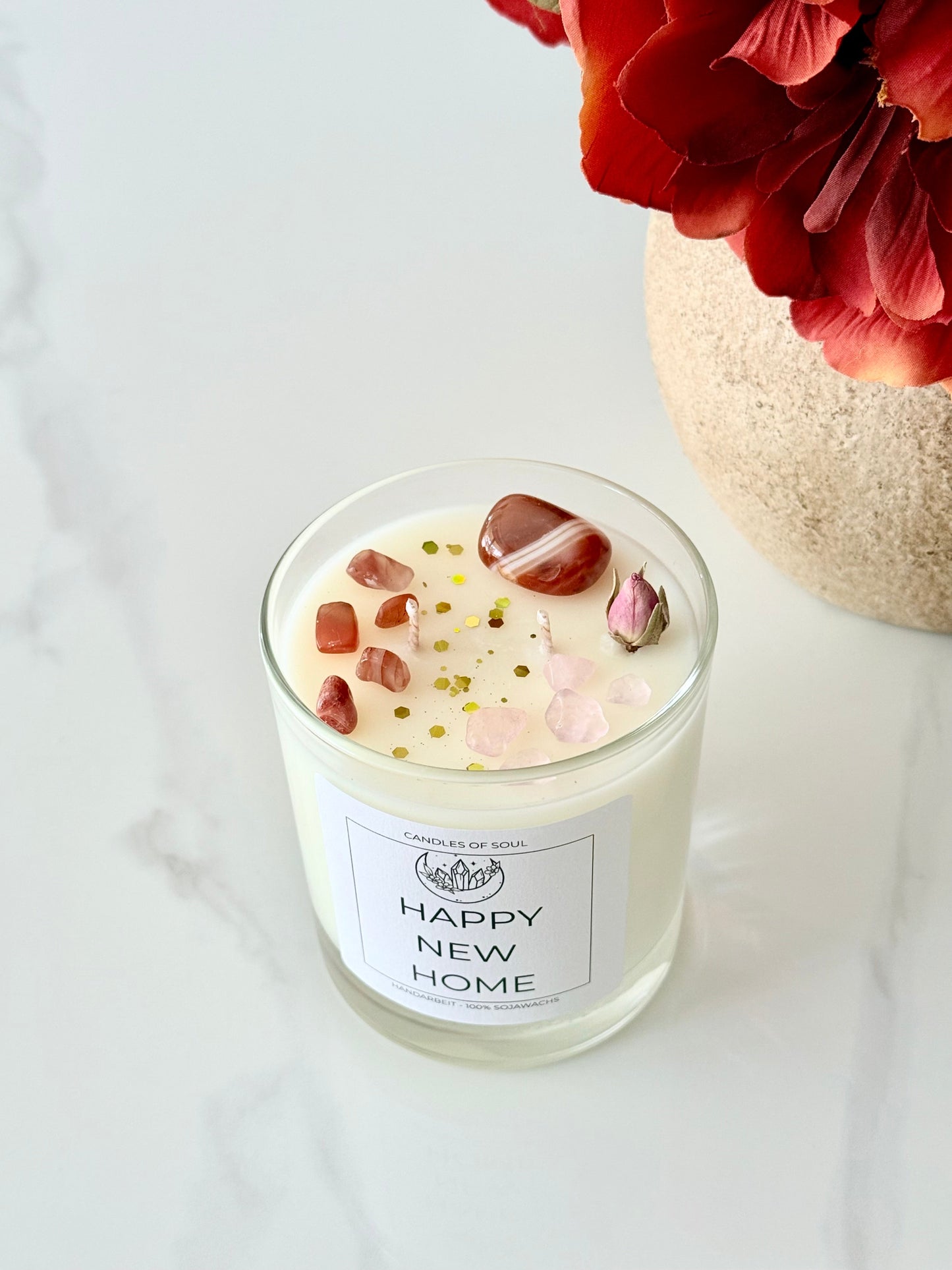 Geschenkidee neues Zuhause – natürliche Kerze mit Duft