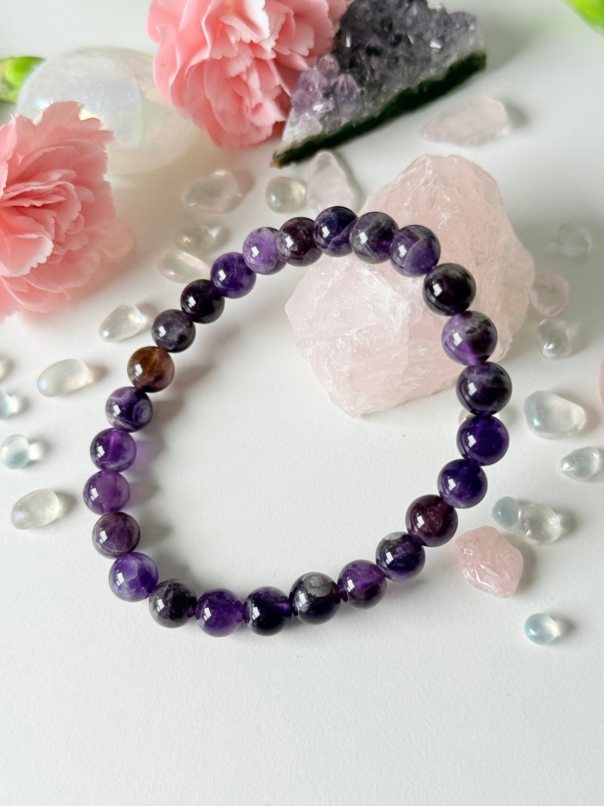 Handgefertigtes Amethyst Kugelarmband – Edelstein-Schmuck für Damen und Herren