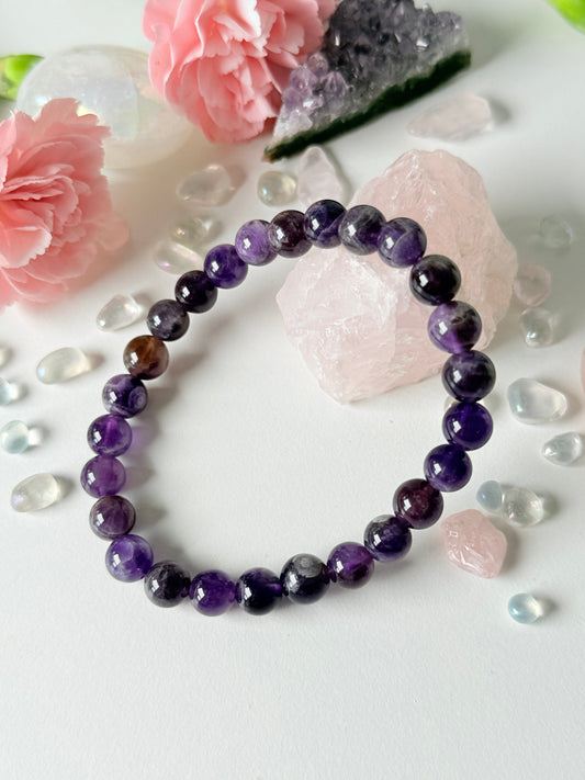 Handgefertigtes Amethyst Kugelarmband – Edelstein-Schmuck für Damen und Herren