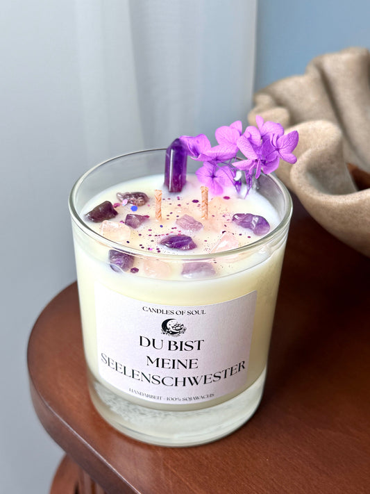 Duftkerze mit Kristallen – perfektes Freundschaftsgeschenk
