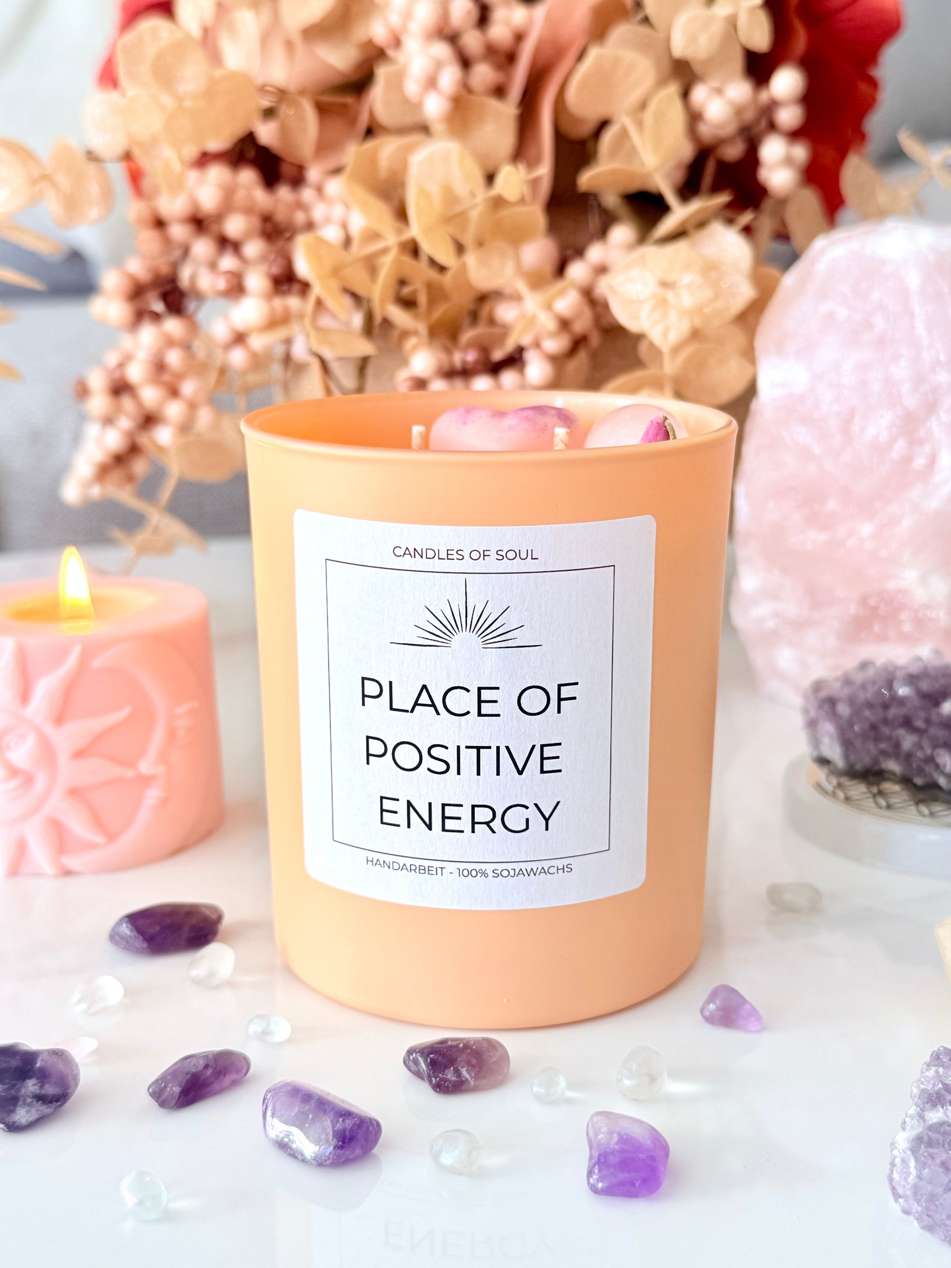 Candles of Soul“ Kerze – Geschenkidee für Achtsamkeit und innere Harmonie.