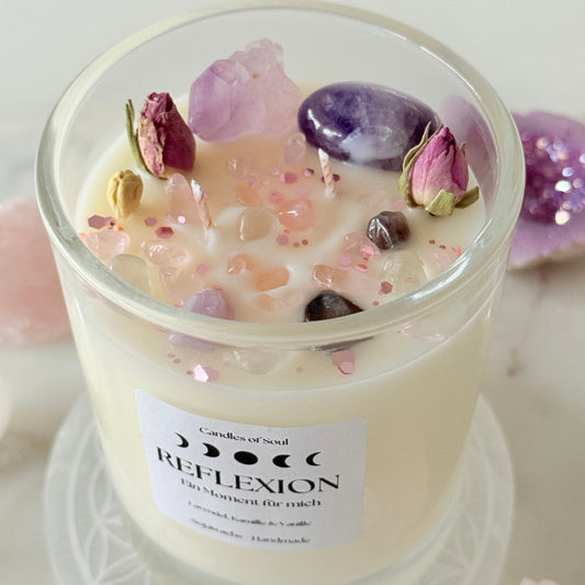 Reflexion Duftkerze mit Amethyst 