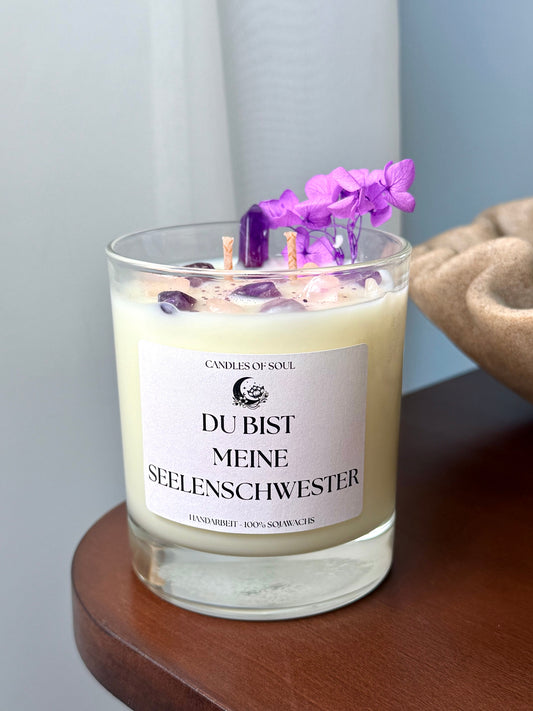 eelenschwester Kerze im Glas – Geschenkidee für beste Freundin