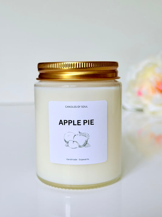 Apple Pie Duftkerze aus Sojawachs im Glas von Candles of Soul