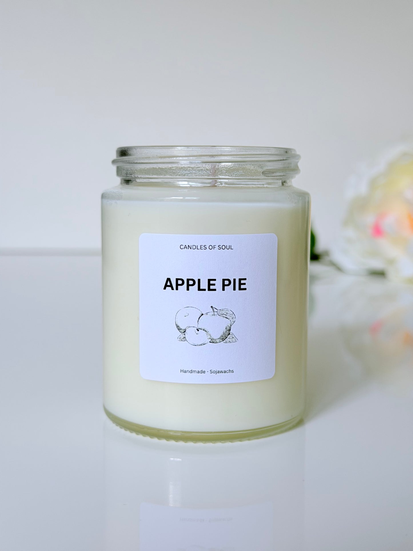 Handgemachte Apfelkuchen Kerze mit warmem Apple Pie Duft
