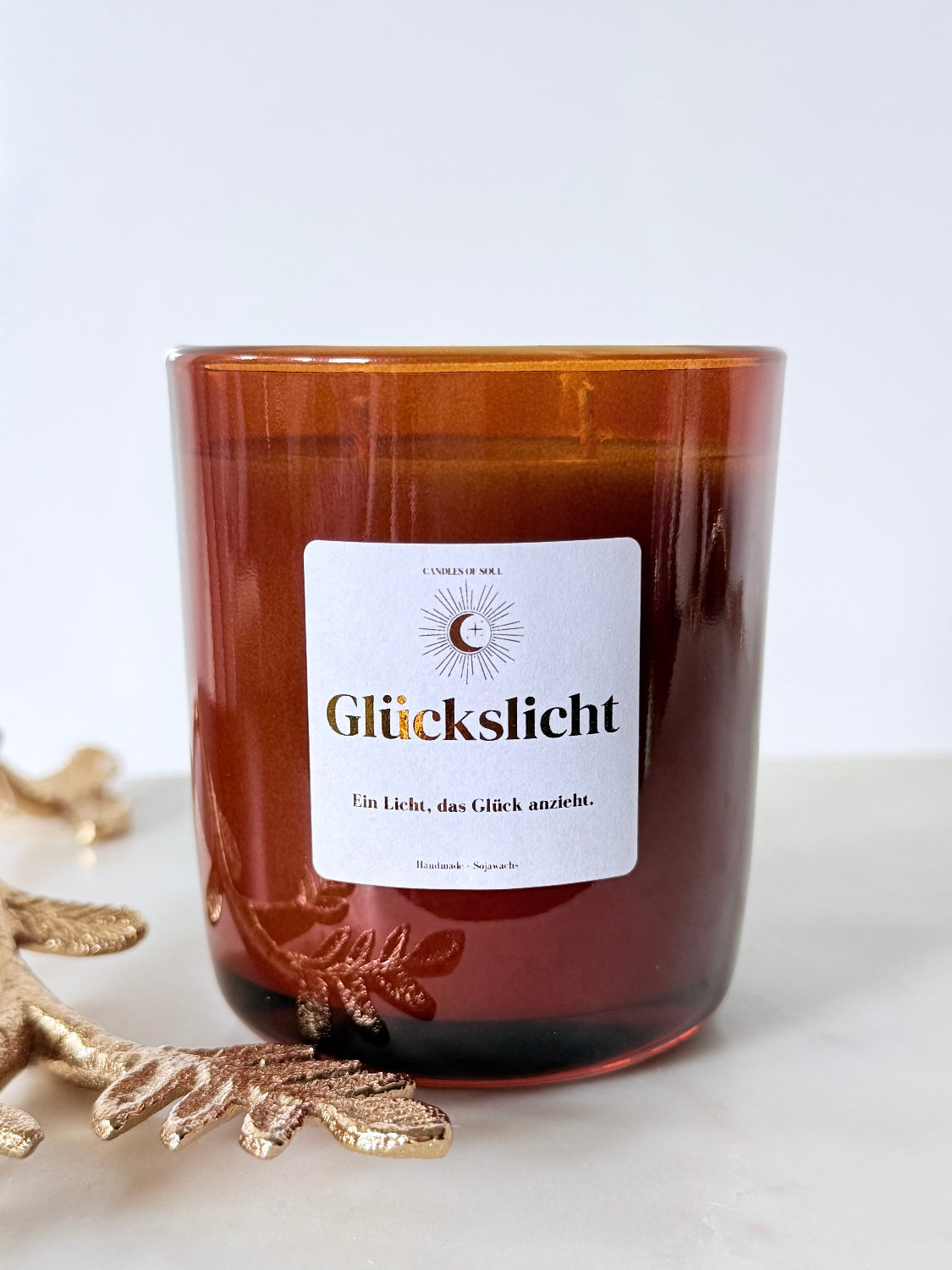 Glückslicht Kerze mit Duft nach Wahl in den Varianten Vanilla Orange Zimt, Bourbon Kürbis und Vanilla Glow